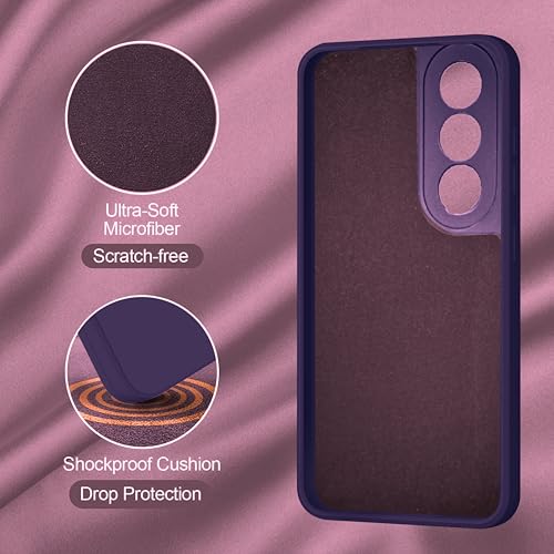 Image of SBMS Silicone Back Cover Case for Oppo K13x 5G | Soft Micro-Fibre Lining Inside | Camera Protection Bump | Shockproof Back Cover Case for Oppo K13x 5G (Purple)