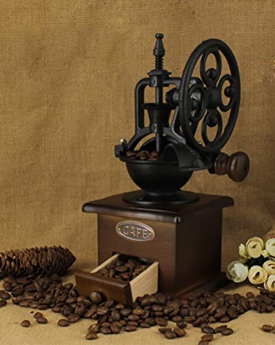 SXLCKJ Manuelle Kaffeemühle, antike Kaffeemühle mit Handkurbel aus Gusseisen, Decorati (Crusher) – Bild 6