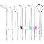 Replacement Heads for Waterpik, 8 Pcs Oral Irrigator Nozzle Set, Flosser Replacement Tips for Waterpik Water Flosser, Replacement Jet Tips Kit, Flosser Refill Heads for Cleaning Teeth