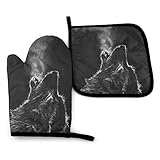 ✿ Résistant à la chaleur - Les gants de four et les maniques plus épais résistent à la chaleur jusqu'à 392 F / 200c. Protégez vos mains et vos poignets des brûlures. Doublure en coton et polyester pour un confort sans rigidité.