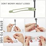 24pcs Organisateur de cordons, Poignées de câble en silicone réutilisables, Cord Ties for Bundling Earphone Phone, Elastic Wire Ties Cable Organizer for fixing Cordes