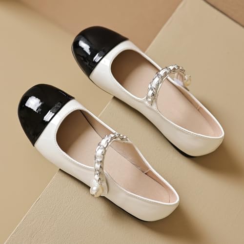 Dear Time Women's Round Toe Flats Elegant Ballets Shoes Mary Jane Strap Flats Dressy Shoes3