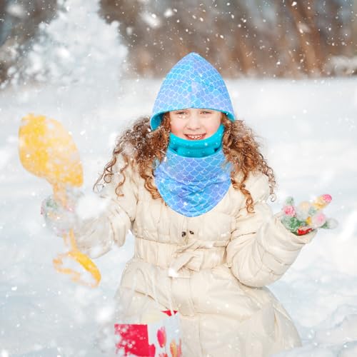 Kids Winter Hats, Windproof Toddler Kids Balaclava Ski Mask Face Mask Covering Neck Warmer Gaiter for Girls Boys Cold Weather3