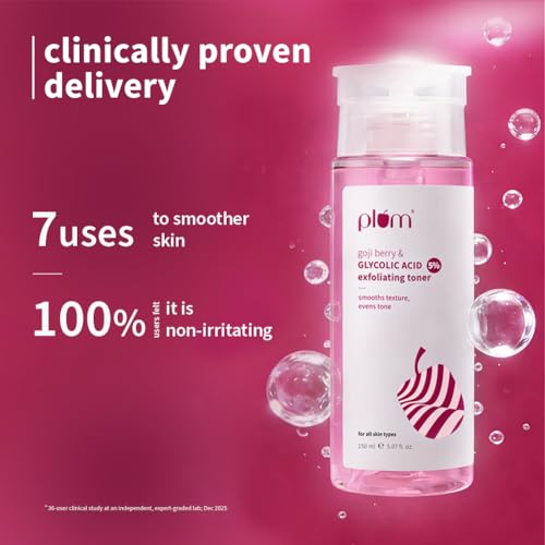 Plum 5% Glycolic Acid & Goji Berry Exfoliating Toner 150 ml - Image 7