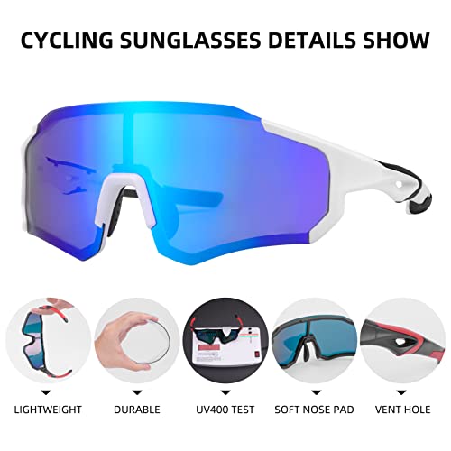 Image of ROCKBROS Polarized Sunglasses for Men Women UV400 Protection Cycling Bike Glasses TAC Lightweight Frame Driving Fishing Golf Sunglasses