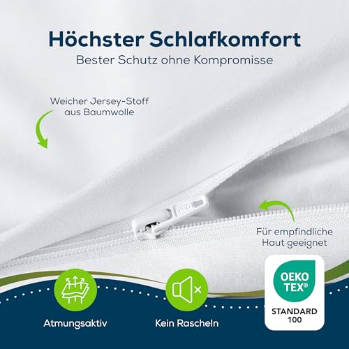 Sensalou Bettdecken Oberbett Decken Inkontinenz Bezug 135 x 200 cm wasserdicht