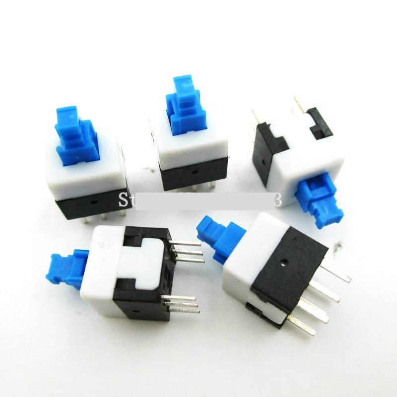 Micro switch de bloqueo automático AHLOKI interruptor táctil de 6 pines On/Off 8x8mm