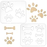 BENECREAT 2 Sagoma per Fresa A Forma di Zampa di Cane Da 20x20cm, Dime per Fresatrice Spes...