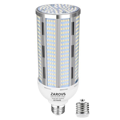 Image of 100W LED Corn Bulb, 12500LM Super Bright 5000K Daylight White, E26 /E39 Large Mogul Base, 400W Metal Halide MH HID HPS Replacement, LED Corn Lamp for Garage Warehouse Workshop Barn Factory