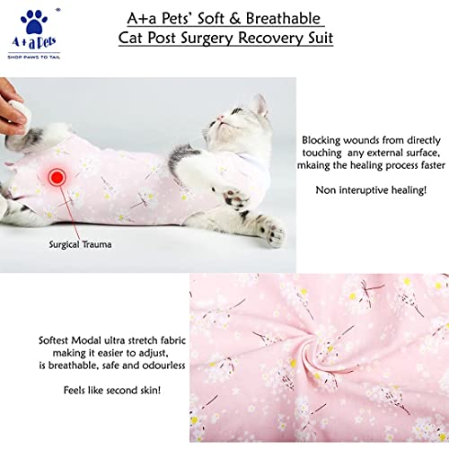Aa-Pets-Cat-Everyday-Clothing-for-Post-Surgery-Recovery-Abdominal-Wounds-or-Skin-Diseases-Breathable-Cotton-Red-S
