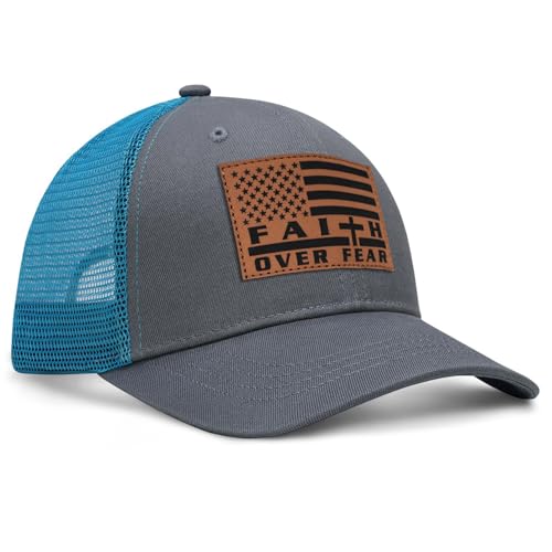 Image of Jesus Hat Christian Gifts for Men American Flag Hats Faith Over Fear Hat Fathers Day Christmas Birthday Gifts for Friend