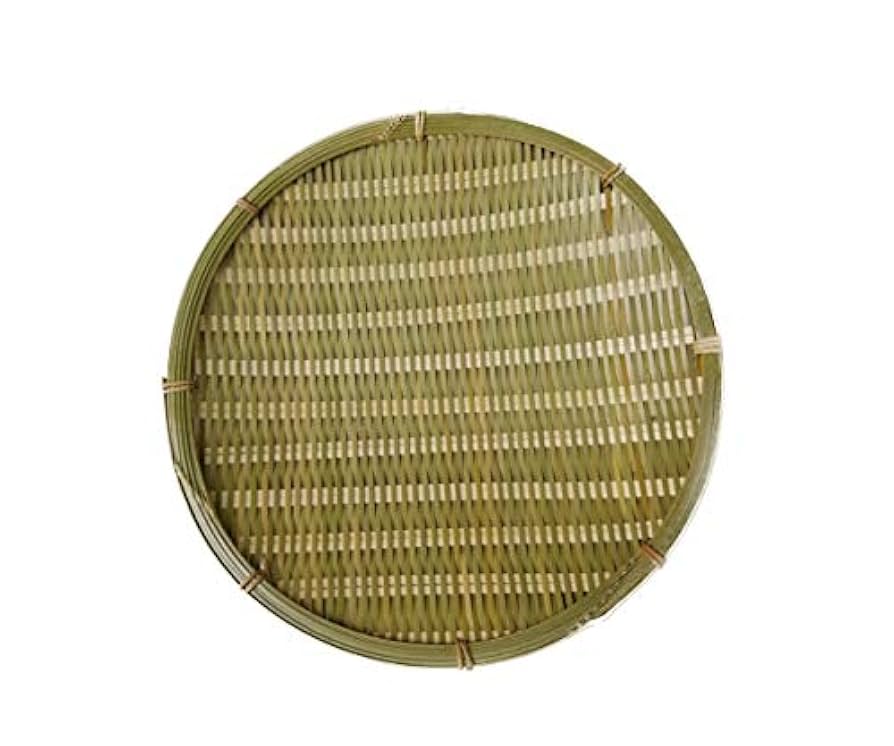 【ハンドメイド】１０枚組　国産竹使用・職人手作り 竹ざる（油抜き竹使用) Amazon | 【日本製 希少生産】竹ざる 国産竹素材 ザル 笊 青竹
