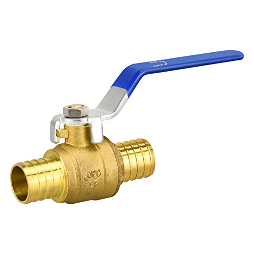 Image of 1 inch PEX Ball Valves, Brass Full Port Shut Off Valve | for PEX Pipe