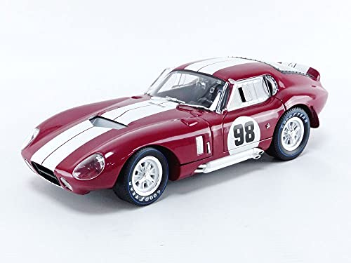SHELBY COLLECTIBLES- Voiture Miniature de Collection, SHELBY131, Red/White Cover