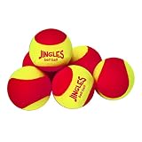 OnCourt OffCourt Tennis Jingles Bell Set of 6 Balls - Softball Sized Foam Balls / Make Noise Upon Co