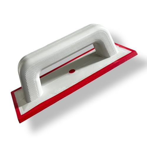 Taloche Caoutchouc Rouge 180 x 90 mm | Poignée Ergonomique Antidérapante | Nettoyage de Joints Carrelage – Outillage Carreleur 2.0