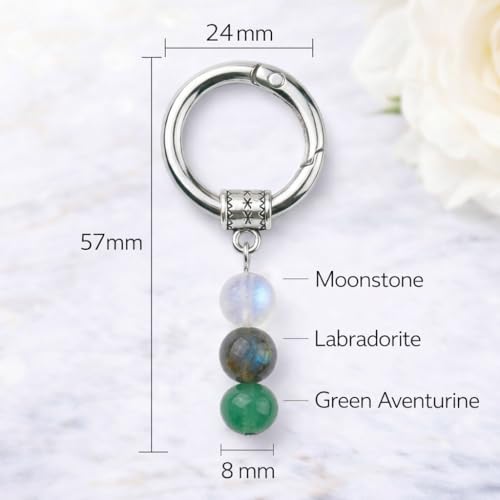 Image of Crystal Keychain Gift for New Beginnings, Farewell Coworker Gift, Healing Crystal Keyring, Graduation Gift