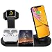 Produktbild Bestrans Wireless Charger, 6 in 1 Charge Ständer für Apple Watch, Airpods und Smartphone, Fast Qi Ladestation für iPhone XR/XS/Xs Max/X/8 Plus/8 Samsung Galaxy Huawei Xiaomi etc (Schwarz)