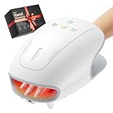 Estefanlo Hand Massager with Heat and Compression, Cordless Hand Massager for Arthritis Pain Relief, 3 Modes Air Compression Finger Massage Device, 2 Heat Levels, Washable Silicone Liner