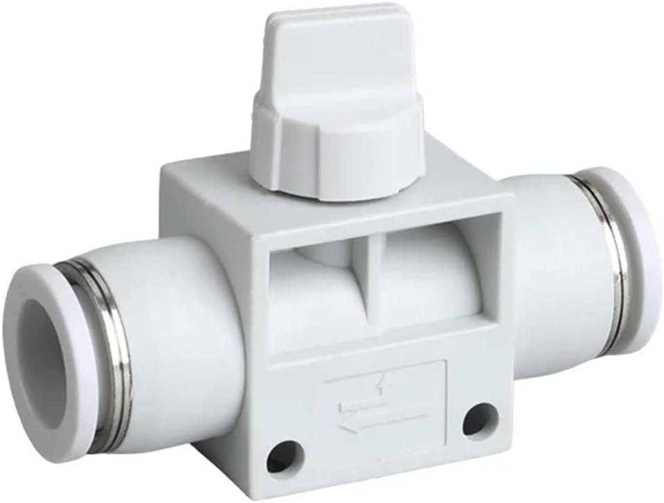 5/10 Pcs HVFF Hand Control Stop Valve Quick Push Connector Air Water Compressor Pumb Hose Pipe Fitting 4mm 6mm 8mm 10mm 4 6 8 12 (Color : HVFF 8-8 O.D.8MM, Size : 5pcs)