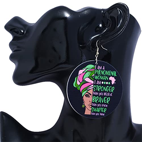 Custom Name Earrings For Women Personalized Drop Earrings For Women Fashion African Personality Girls Painted Pattern Wooden Pendant Ethnic Girls Gifts Prom Party Customize #TOP1