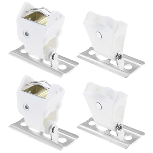 YINETTECH 2 Pulegge Folle per Cavo e 2 Pezzi Meccanismo di Blocco del Cavo Girevole Tipo Romano per Finestra Cieca Tende Casa Accessori