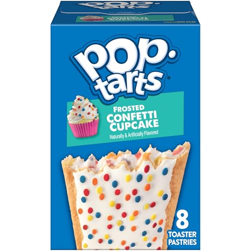 Pop-Tarts Toaster Pastries, Breakfast Foods, Kids Snacks, Frosted Confetti Cupcake (8 Pop-Tarts)