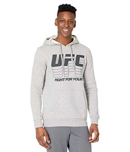 Reebok UFC Male Fan Gear Pullover Hoodie, Medium Grey Heather,