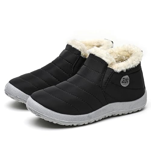 Kapley Vyral Waterproof Winter Boots, Fur Lined Outdoor Anti-slip Waterproof Comfortable Short Boot Comfortable Warm Shoes
