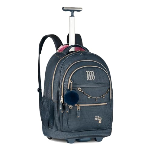 Mochila Rodinha 360º Escolar Feminina Grande RB Menina