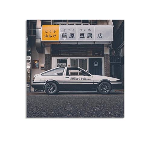 頭文字Dキャンバスポスター寝室の装飾スポーツ風景オフィスルームの装飾ギフトキャンバスポスター壁アートの装飾リビングルームの寝室の装飾のための絵画の印刷 28x28inch(70x70cm)