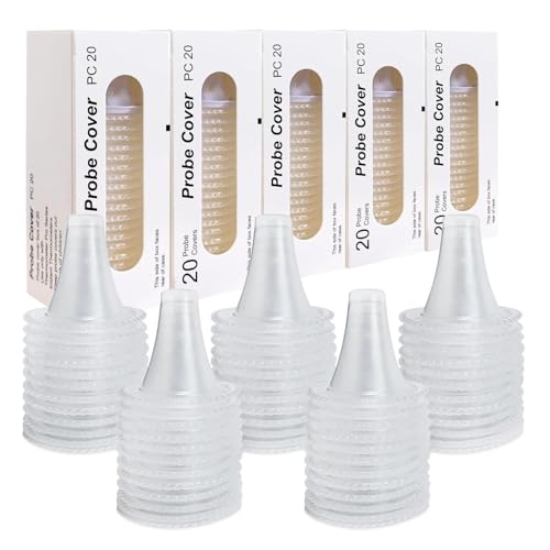 100 Stück Braun Fieberthermometer Schutzkappen Ohrthermometer Ersatzschutzkappen Fieberthermometer Ohr für alle Braun Modelle Ohrthermometer und andere Arten von digitalen Thermometern
