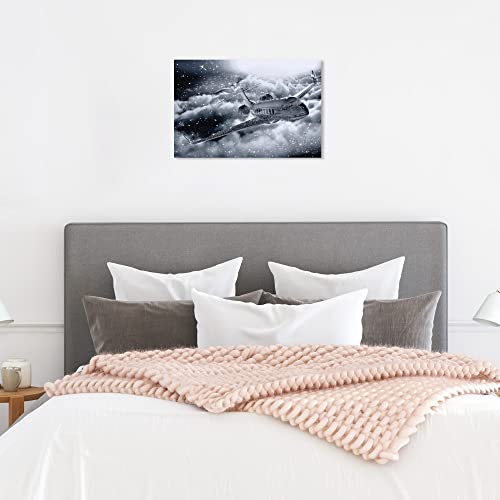 The Oliver Gal Artist Co. Transportation Wall Art Canvas Prints 'Nothing Like Flying Private' Airplanes by The Oliver Gal Artist Co. - Used condition - Image 4
