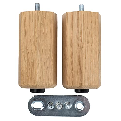 Ikea ULLARP - Patas de muebles para BESTA Systems, roble macizo, 504.899.22, 10 cm, 2 unidades, Marrón
