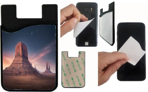 Island Gifting Neoprene Stick-on ID Card Holder for iPhone/Galaxy/Google Android Cases Featuring Image of Argentina Landmark - Beauitful Scenic Background