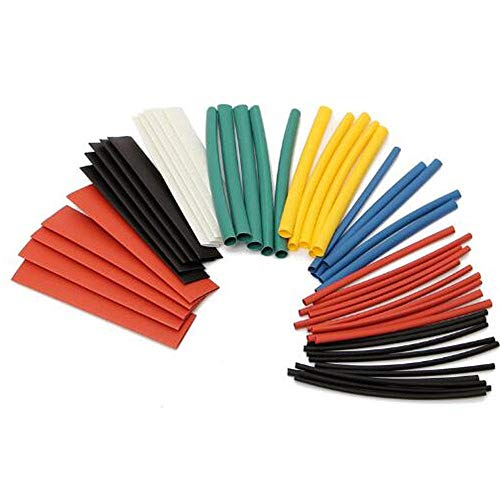 IndustrialField 50pcs 90mm Polyolefin 2:1 Halogen-Free Heat Shrink Tube Sleeving Kit 8 Sizes Excellent Quality