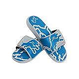 FOCO Detroit Lions NFL Herren Colorblock Big Logo Gel Slides - M