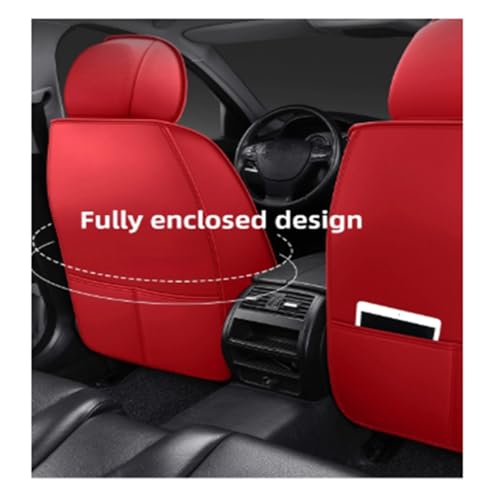 Housse de siège auto universelle rouge et noire 5 places pour Duster et SUV - 5
