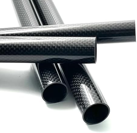 High Strength Carbon Fiber Tube 600mm, 3K Roll Wrapped, OD 8mm-30mm, Glossy Plain Weave, Perfect for Drones, RC Models & DIY Projects - Lightweight & Durable
