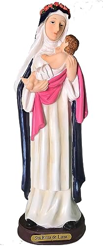 Estatua Santa Rosa de Lima 12 pulgadas Resina