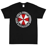 Absurd Ink Umbrella UBCS Distressed T-Shirt (US, Alpha, 3X-Large, Regular, Regular, Black)