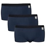 North Hill Goods Confezione da 3 boxer da uomo – disponibili in blu o nero – slip a vita bassa alla moda per tutte le occasioni, Blu, X-Large