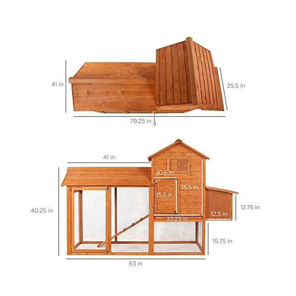 Best Choice Products 80in Outdoor Wooden Chicken Coop MultiLevel Hen