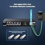 Tenda 2.5Gb Switch, 7-Port Ethernet Switch, 5 x 2.5G Ports + 2 x 10Gb SFP+ Slots, 50Gbps Switching Capacity, Plug & Play Unmanaged Ethernet Splitter, Fanless Metal Design, for NAS, Gaming PC - Image 3