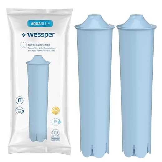 Wessper Filterpatronen für kaffeevollautomat, Aqua Blue Wasserfilter mit aktivkohle für Kaffeemaschine, Kartuschen kompatibel mit Jura Impressa, ENA, Micro, GIGA, 71312 Blue- 2 Stück