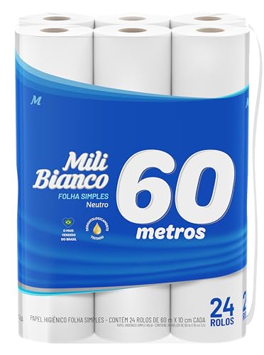 Mili Papel Hig 60M Pacote De 24 Branco