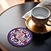 Ambielly Coasters for Drinks Cup Coaster Colorful Embroidered Vintage Ethnic Floral Design Fabric Coasters Value Pack for Coffee Bar, Home Decor, Housewarming,10pcs/Set, 5.12