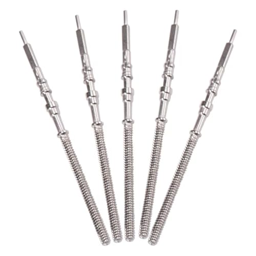 WLngtv 5Pcs Silver Movement Watch Steel Stem Crown Kit of Parts for NH35 NH36 NH38 NH39,Stem Spare Parts Kits,Movement Holder,Repair Tools and Kits Watch Accessories