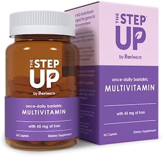 BariMelts The Step Up Once Daily Bariatric Multivitamin with Iron - 2 Month Supply (60 Caplets) - Post-Op Bariatric Vitamins for Women​