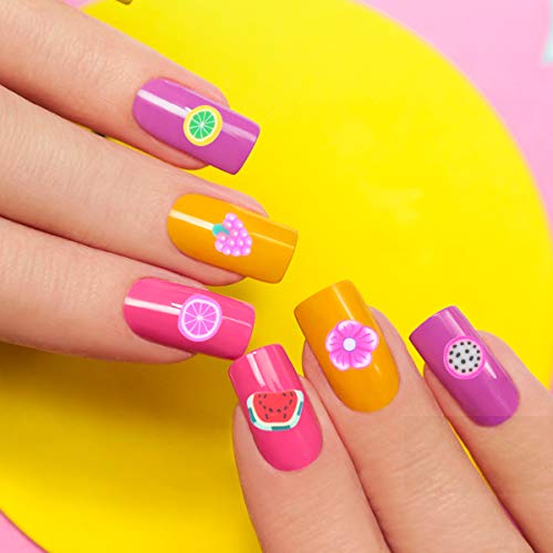FRCOLOR 5000 Peças de Unha Arte Fimo Fatias 3D Frutas Flor Polímero Argila Fatias DIY Decoraçío Arte